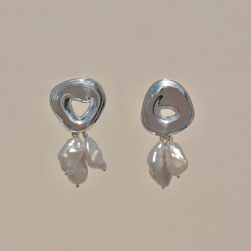Kastagnetten-Ohrringe aus Sterlingsilber