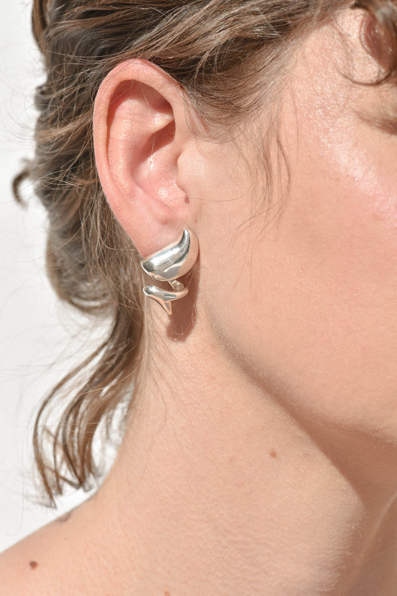Leigh Miller Earrings Sterling Silver Dollop Studs
